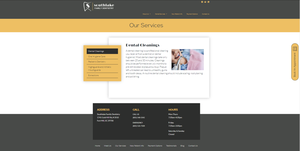 DofM Web Porfolio_Southlake Family Dentistry Website